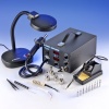 X-TRONIC MODEL #4040 - 4000 SERIES - SMD - ESD SAFE - 2 in 1 Digital Hot Air Rework & Soldering Iron Station - 4 Hot Air Nozzles - 10 Asst. Solder Tips - 1 Extra Hot Air Heating Element & 1 Extra Solder Gun Heating Element - 1 5X MAGNIFYING LAMP!!!