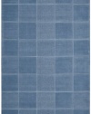 Nourison Westport  Squares Blue 2.6-Feet by 4.0-Feet 100% Wool Area Rug