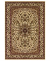 Offering timeless Persian-inspired patternwork in a simply stunning cream and gold palette, the Tamena area rug from Couristan brings intricate beauty to your floors. Woven of heat-set Courton™ polypropylene, a synthetic fiber that's meticulously crafted for durability.