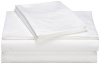 Pinzon Hemstitch 400-Thread-Count Egyptian Cotton Sateen Queen Sheet Set, White