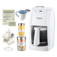 Cuisinart DGB-500 Grind & Brew 12-Cup Automatic Coffeemaker in White + Accessory Kit