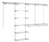 Rubbermaid 3H89 Configurations 4-to-8-Foot Deluxe Custom Closet Kit, Titanium