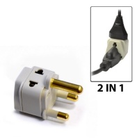 OREI Grounded Universal 2 in 1 Plug Adapter Type M for South Africa & more - High Quality - CE Certified - RoHS Compliant WP-M-GN