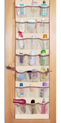 DAZZ 42-Pocket Over-the-Door Organizer, Natural Canvas