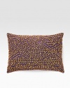 A rustic, wholly exotic pillow is defined by wood beads that add depth and texture wherever you place it.12 X 16Beaded cottonSpot cleanImported