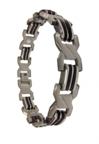 Dynamis jewelry X-Link Design Magnetic Stainless Steel Bracelet