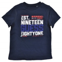 GUESS Toddler Boys Midnight Vision Pacific Coast Div. T-Shirt (2T, Marine Navy)