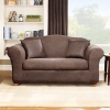 Sure Fit Stretch Leather 2-Piece Loveseat Slipcover, Brown