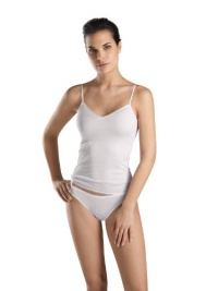 Hanro Women's Simply Satin Cotton Camisole, White, X-Small