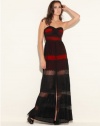 GUESS Mattea Strapless Dress, JET BLACK/ FIRECRACKER (SMALL)