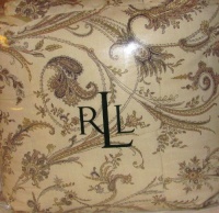 Ralph Lauren 4 Piece Queen Comforter Set Green Camel Brown Paisley