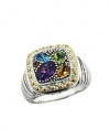 Effy Jewlery Balissima Amethyst and Blue Topaz Ring, 1.54 TCW Ring size 7