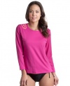 Rip Curl Women's Sano Loose Fit Long Sleeve Lycra Top (Rose Large)