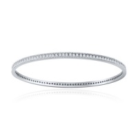 Sterling Silver Simulated Diamond Bangle