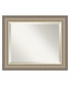 Enlarge and enhance any room instantaneously with the Paramount wall mirror. Beveled glass is surrounded by an embossed silver frame with unique geometric patterns and interior and exterior rope detail.