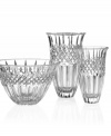 Narrow flutes and a diamond grid converge in pristine Waterford crystal, gracing the Shelton vase with old-world resplendency. A beautiful host for fresh flowers in your own home – or a memorable gift for someone you love. Not shown.