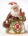 Jim Shore Heartwood Creek from Enesco Santa with Rooster Figurine 4.75 IN