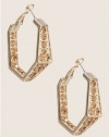 GUESS Hexagon Gold-Tone Hoops, GOLD