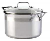 Emeril by All-Clad E8844564 Restaurant Chef's 5-Quart Stainless Steel Dutch Oven Cookware, Silver