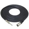 GLS Audio 25 feet Patch Cable Cords XLR Male To 1/4-Inch TRS Cables Balanced Snake Cord - Black