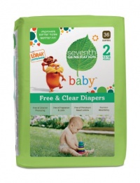 Seventh Generation Free & Clear Diapers, Super Jumbo Box -- Stage 2,  72 Count