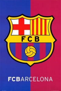 (24x36) FC Barcelona Crest Sports Poster Print