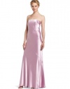 ABS Allen Schwartz Women's Strapless Gown with Geometrical Seam, Pink Mist, 6