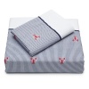 Tommy Hilfiger Aaron Lobster Sheet Set; with Navy Stripes, Queen