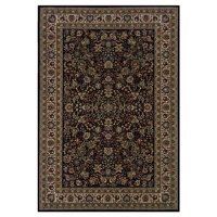 6' x 6' Round Oriental Weavers Sphinx Area Rug ARI-213K8 Black/Ivory Color Machine Made Egypt Ariana Collection