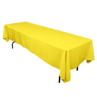 60 x 126 in. Rectangular Polyester Tablecloth Lemon