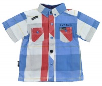 Akademiks Dasslin Blue Checkered Infant Boys Button-Down Shirt (18M)