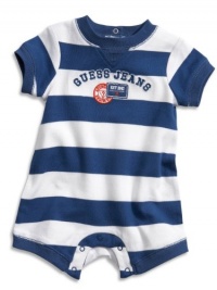 GUESS Kids Boys Striped Romper with Embroidery (0 - 9M), STRIPE (0/3M)