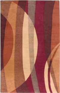 Area Rug 2x3 Rectangle Contemporary Wine Color - Surya Naya Rug from RugPal