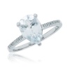 Effy Jewelry Effy® 14K White Gold Aquamarine Diamond Ring 1.38 Tcw.