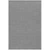 Couristan Recife Saddle Stitch Grey/White Rug Round 7'6