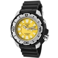 Seiko Men's SKZ251K2 5 Sports Automatic Yellow Dial Black Rubber Diver Watch