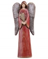 Spreading the love to family and friends this holiday season, this folk-inspired angel cherishes a gentle heart in this collectible figurine.