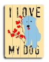 Blue Dog 18x24 Limited-Edition Artistic Planked Wood Sign