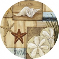 Set of 4 Sandstone Coasters - At the Beach II