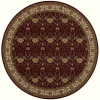 Area Rug 5x5 Round Traditional Burgundy Color - Momeni Persian Garden Rug from RugPal