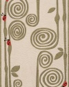 Momeni Swirly Fern Rug, Ivory, 5' x 5' Round