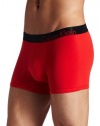 Calvin Klein Men's Bold Trunk, Rio Red, Large