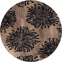 Area Rug 8x8 Round Contemporary Light Brown Color - Surya Bombay Rug from RugPal