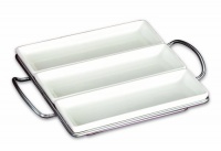 Godinger Porcelain 3-Section Relish Server