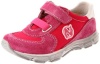 Naturino Sporty Fashion Sneaker (Toddler/Little Kid),Sporty Velvetour/Nylon/Laminato Fuschia/Argento,24 EU(8 M US Toddler)