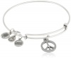 Alex and Ani Bangle Bar World Peace Russian-Silver Expandable Bracelet