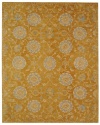 Safavieh Anatolia Collection Handmade Gold and Blue Hand-Spun Wool Area Rug, 3-Feet by 5-Feet