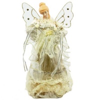 Kurt Alder 16-Inch 10-Light Ivory/Gold Angel Treetop