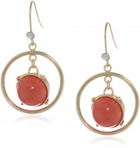 Kenneth Cole New York Modern Clementine Coral Bead Orbital Earrings