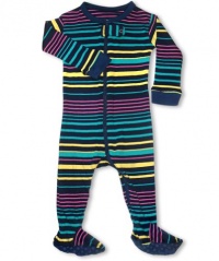 Leveret Footed Multi Colored Unisex Striped Pajama Sleeper 100% Cotton (Size 6M-5T)